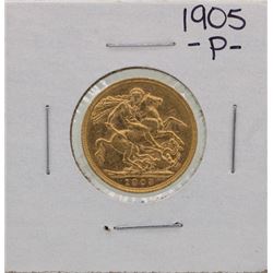 1905-P Perth Mint Australia Sovereign Gold Coin
