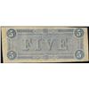 Image 2 : 1864 $5 Confederate States of America Note
