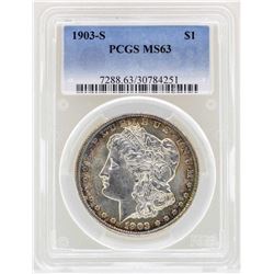 1903-S $1 Morgan Silver Dollar Coin PCGS MS63