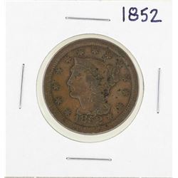 1852 Braided Hair Large Cent Coin