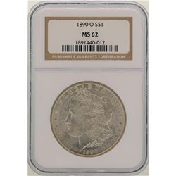 1890-O $1 Morgan Silver Dollar Coin NGC MS62