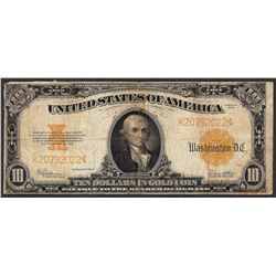 1922 $10 Gold Certificate Note