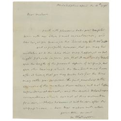 Martha Washington and George Washington Autograph Letter Signed and Free Frank