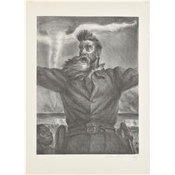 John Steuart Curry Signed Lithograph