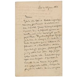 Louis Pasteur Autograph Letter Signed