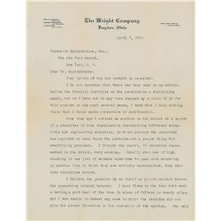 Orville Wright Typed Letter Signed