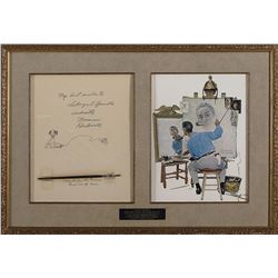 Norman Rockwell Original Sketch and Brush