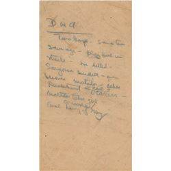 Ernest Hemingway 'Death in the Afternoon' Manuscript Outline