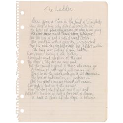 Prince Handwritten Lyrics for 'The Ladder'