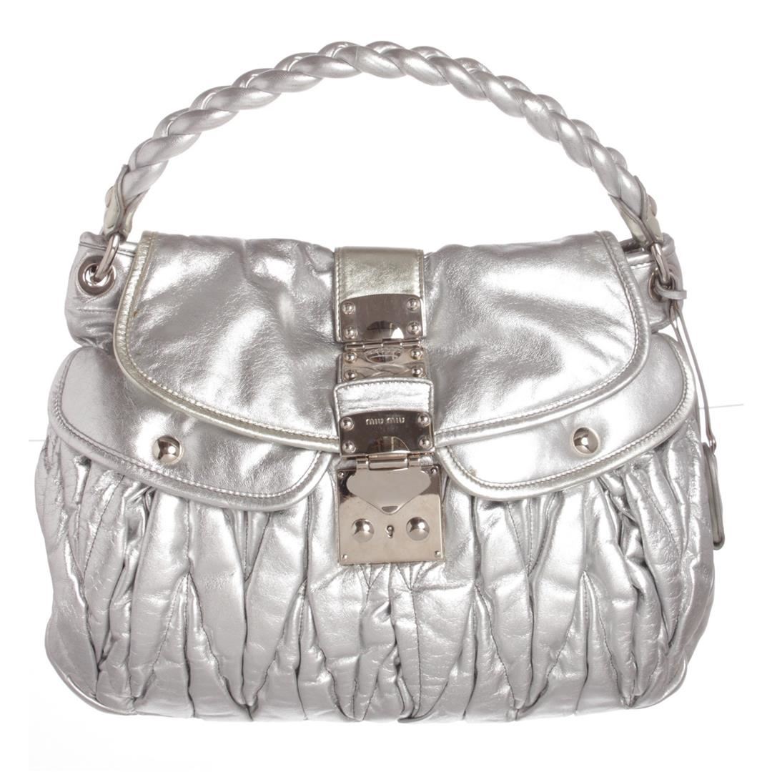 miu confidential matelassé leather bag