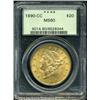 Image 3 : 1890-CC $20  MS60 PCGS. Variety 1-A, the only known