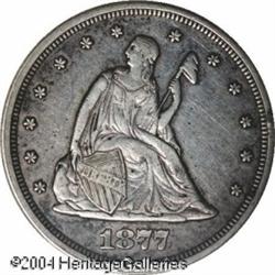 1877 20C PR45 ANACS. A proof that spent a short ti 1877 20C PR45 ANACS.