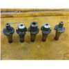 Image 1 : NMTB40 End Mill Holders, (2) 3/8", (2) 1/2", 3/4"