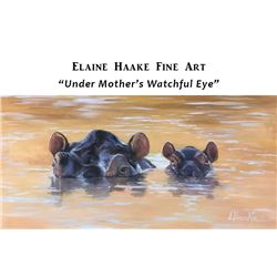 ELAINE HAAKE FINE ART:  Oil Painting "Under Mother's Watchful Eye".