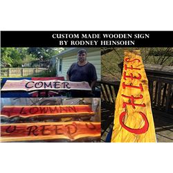 CUSTOM MADE WOODEN SIGN