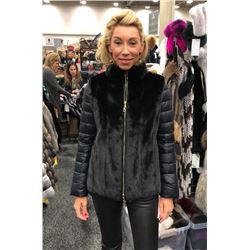 Black Dyed Female Mink Jacket / Vest