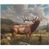 Image 1 : TIM SPRANSY ORIGINAL OIL PAINTING OF AN ELK $1,500