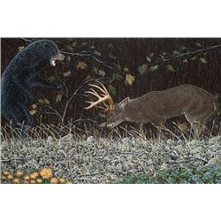 "ANTLER'S CHARGE" CANVAS GICLEE BY DAN DEVINE $1,900 / EXHIBITOR