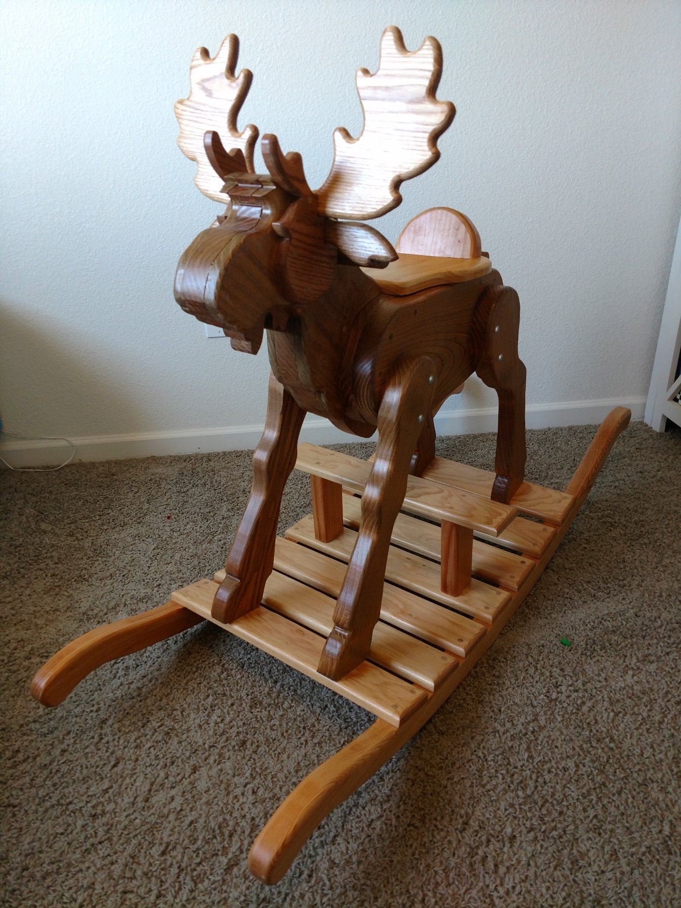 Alaska: “Children’s Moose Rocker” Handcrafted by SCI Alaska Life Member ...