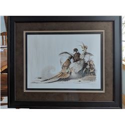 Elegantly Framed Pheasant Family Portrait