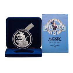 1988 Rarities Mint Walt Disney Mickey 60 Years With You 5 oz .999 Silver Coin w/