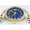 Image 5 : Rolex Mens 2 Tone 14K Blue Diamond 36MM Datejust Wriswatch