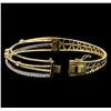 Image 3 : 1.31 ctw Diamond Bangle Bracelet - 14KT Yellow and White Gold