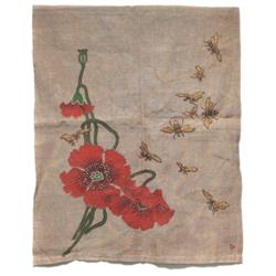 Arts & Crafts runner, oatmeal linen