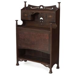 English Arts & Crafts desk leather