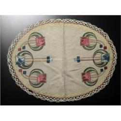 Arts & Crafts table mat embroidered