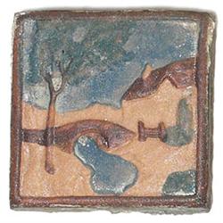 Claycraft tile, attribution, landscape 