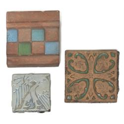 Batchelder mantle tile checkered design 