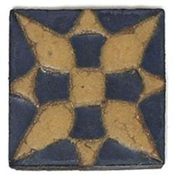 Grueby tile, 3sq.; with a Grueby tile