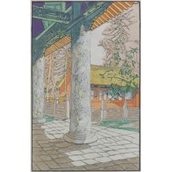 Bertha Lum raised line woodblock