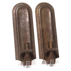 E.T.C. Fish sconces, handwrought copper