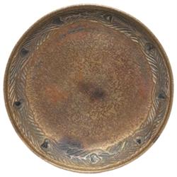Tiffany Studios tray, round form