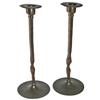Image 1 : Roycroft candlesticks, pair, hammered copper 