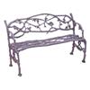Image 1 : Wrought iron garden bench twig and leaf design