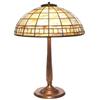Image 1 : Tiffany Studios table lamp, geometric design 