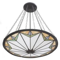 Prairie School chandelier, large form