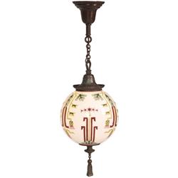 Handel hanging chandelier, oriental ball design