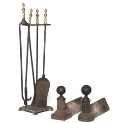 Wrought Iron andirons