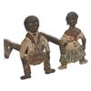 Image 1 : Wrought iron andirons, painted figures
