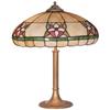 Image 1 : Arts & Crafts table lamp, leaded and jeweled 