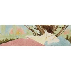 Art Nouveau tile, mythological scene