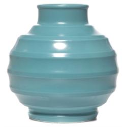 Keith Murray vase, bulbous ribbed form