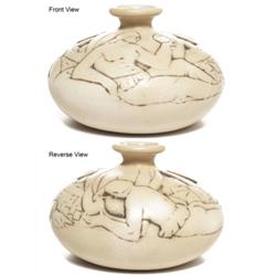 Mougin Freres vase carved interior scene
