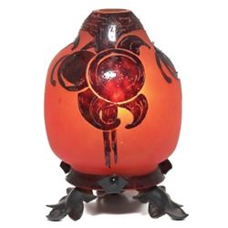 Le Verre Francais lamp, shade cameo