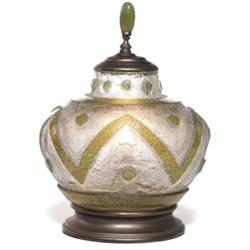 Daum lamp, unusual bulbous form