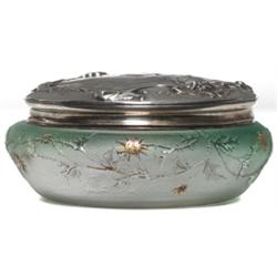 Daum box enameled floral design